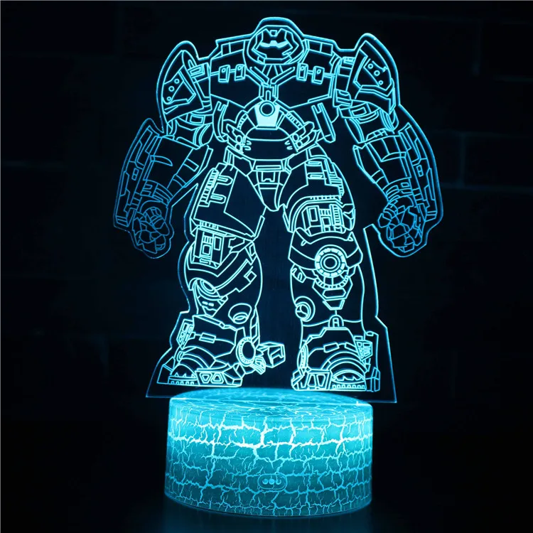 Светодиодный ночник, новинка, 3D лампа, милая игрушка, подарок, 7 цветов, абстрактная графика художника, мультяшная атмосферная лампа для детей, детская комната