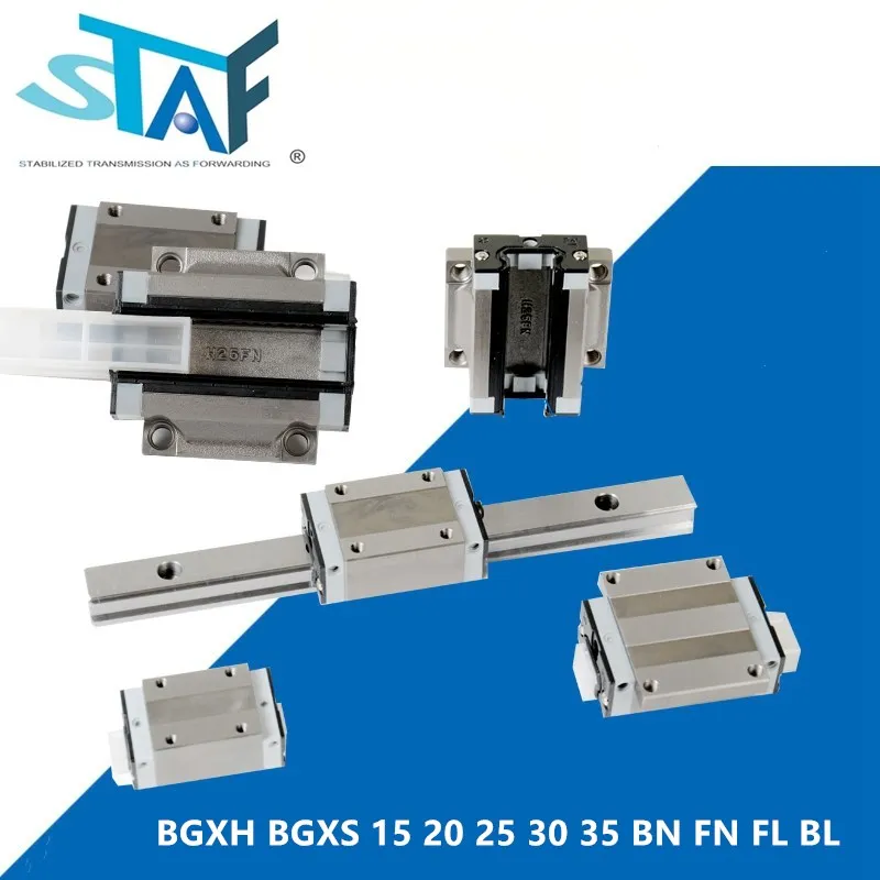 

STAF linear guide slider block 5 BGXS15BN +5 BGXS15BS +4 BGXS25BN CNC router rail