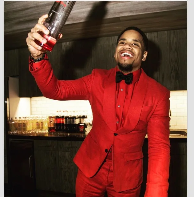 Новейший дизайн брюк Красный мужской костюм строгий приталенный Свадебный