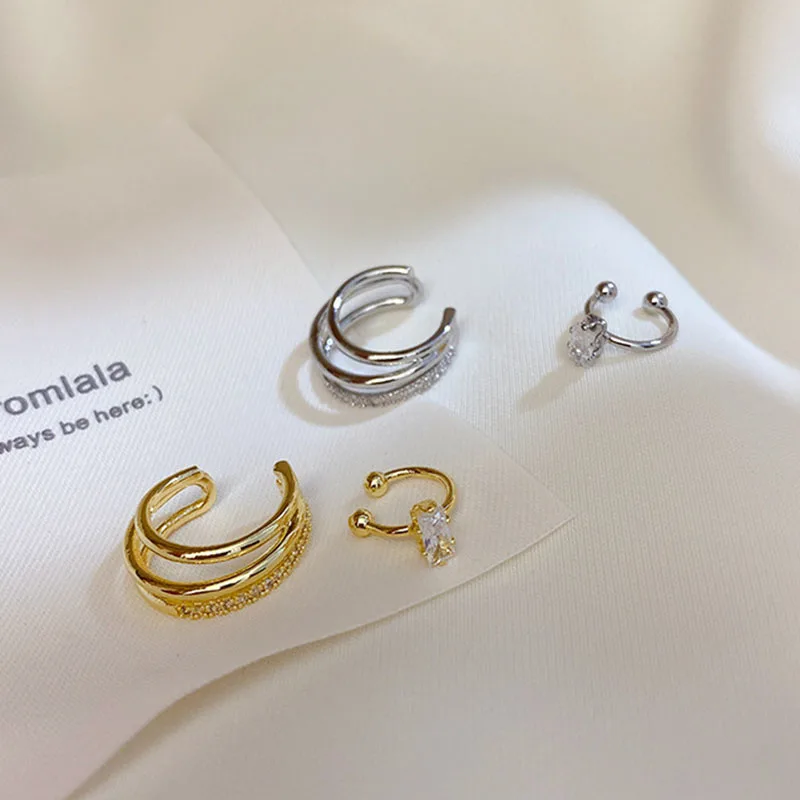 Женские серьги-клипсы в виде спирали имитация пирсинга модные ювелирные изделия