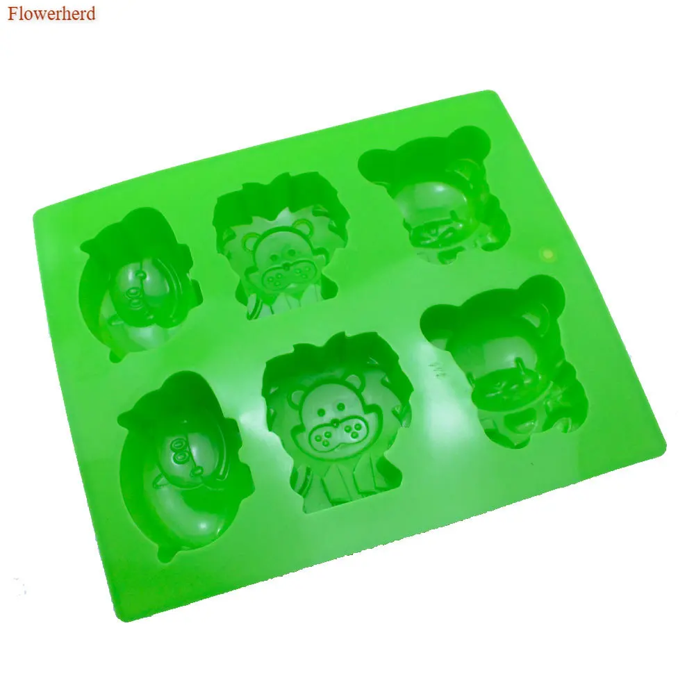 Медведь Лев искусственная кожа форма для мыла помадки торта DIY шоколада