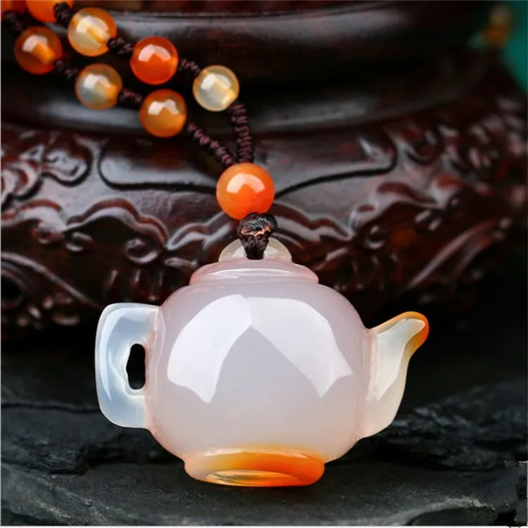 Кулон из нефрита миелина Маджонга драгоценного цвета|Подвески| |