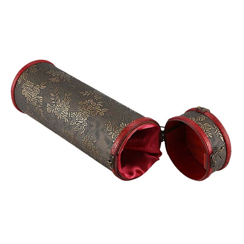 Цилиндр Винтаж Ретро деревянная хранение винных бутылок Подарочная коробка