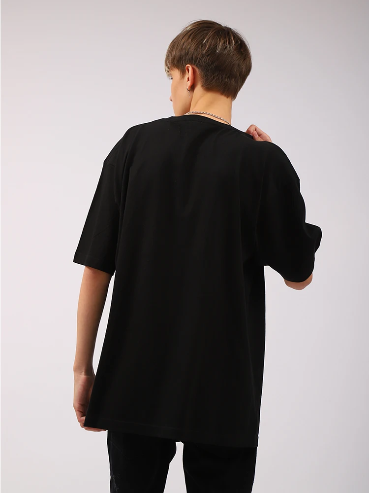 

Men's Hip Hop T-shirt With Cartoon Figure Print Cool Black Color Casual Style Short Sleeve