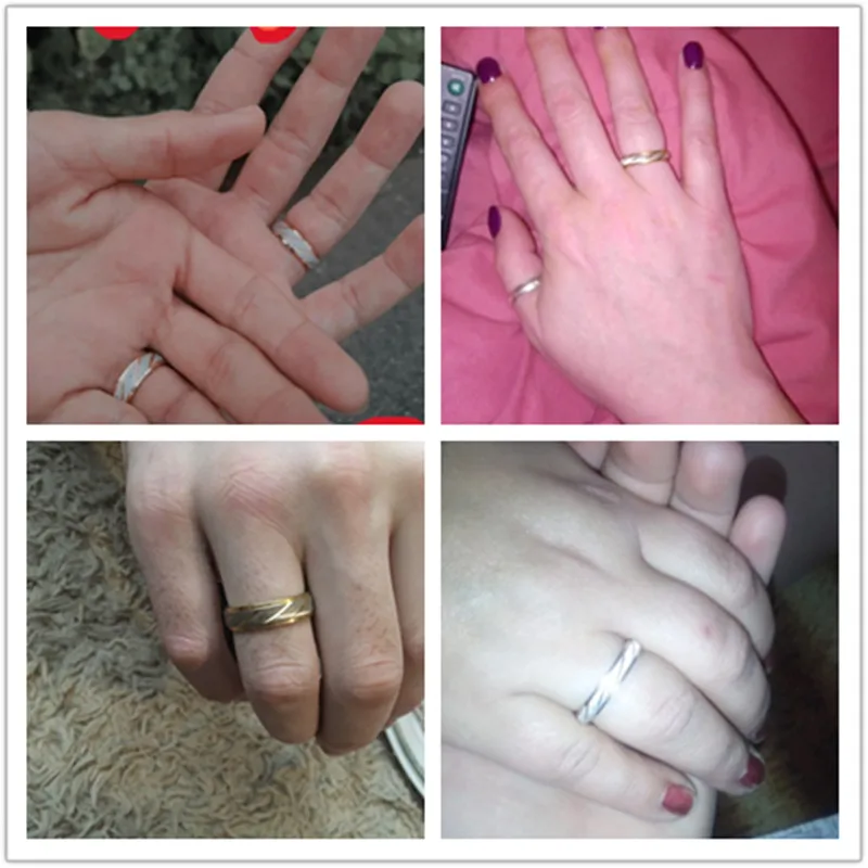 Обручальные кольца из нержавеющей стали UZone для влюбленных индивидуальное имя