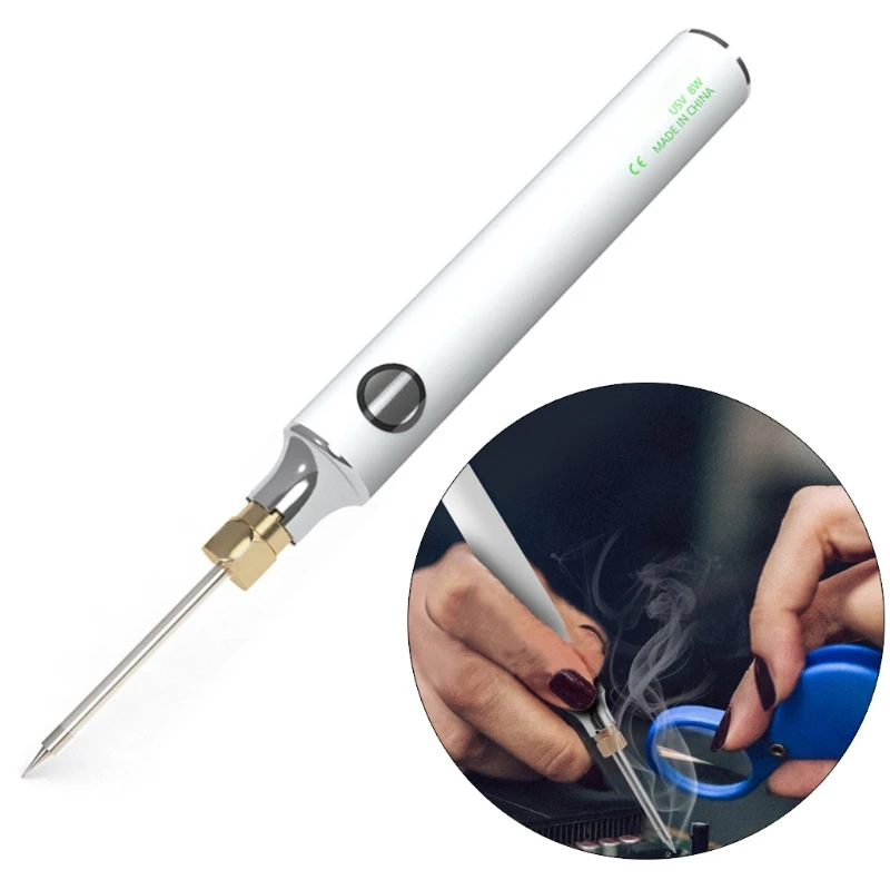 

Portable 5V 8W Battery USB Wireless Electric Soldering Iron Kit Welder Cordless