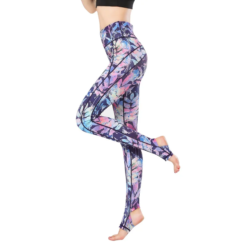 

New printed yoga pants women's high waist tight sports pants outdoor leisure fitness pants