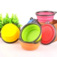 hot silicone travel dog bowl collapsible premium quality food water pet travel bowl