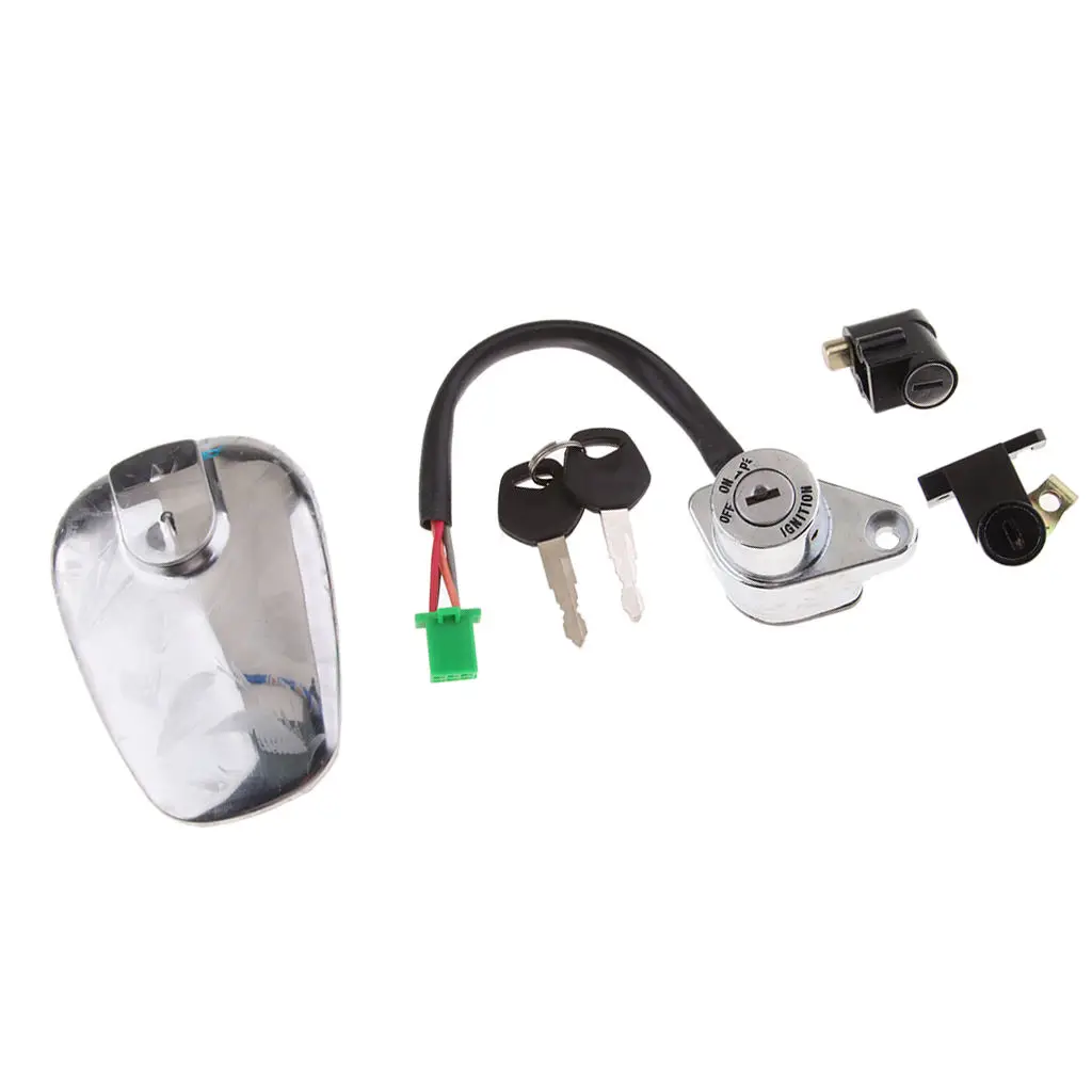 

Ignition Switch Fuel Gas Cover Steering Lock Key For Suzuki GN125 82-01