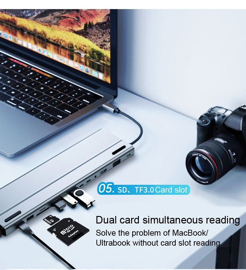 тип c док станция 12 14 в 1 plugable usb хаб для