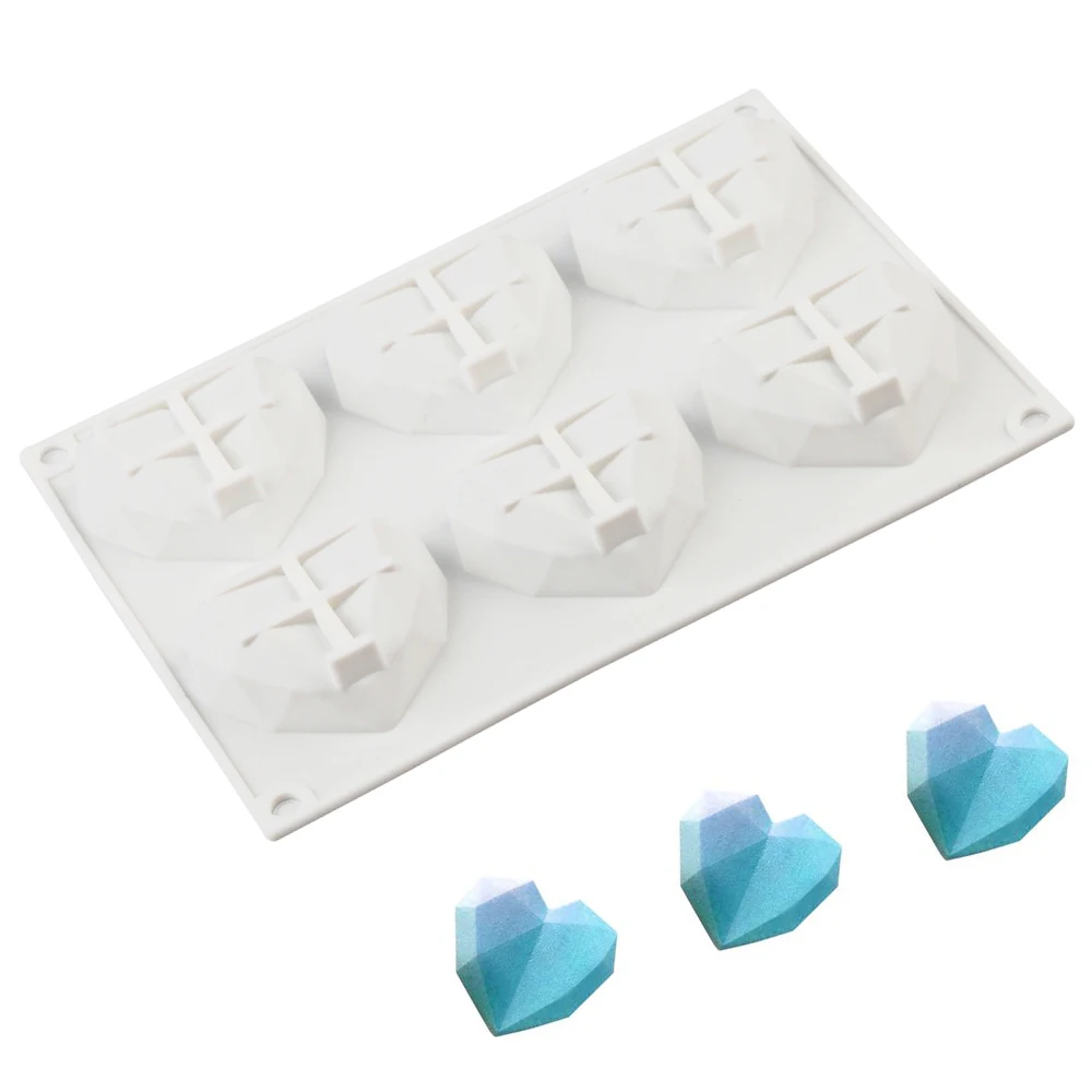 

Silicone Cake Mold Food Grade Silicone 6 Holes Mold Love Heart Non-stick Baking Tools for Cupcake,Muffin,Jelly,Pudding,Biscuits