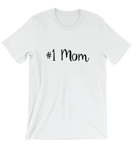 

Number One Mom Letters Print Women Tshirt Cotton Casual Funny T Shirt for Lady Top Tee Hipster Drop Ship