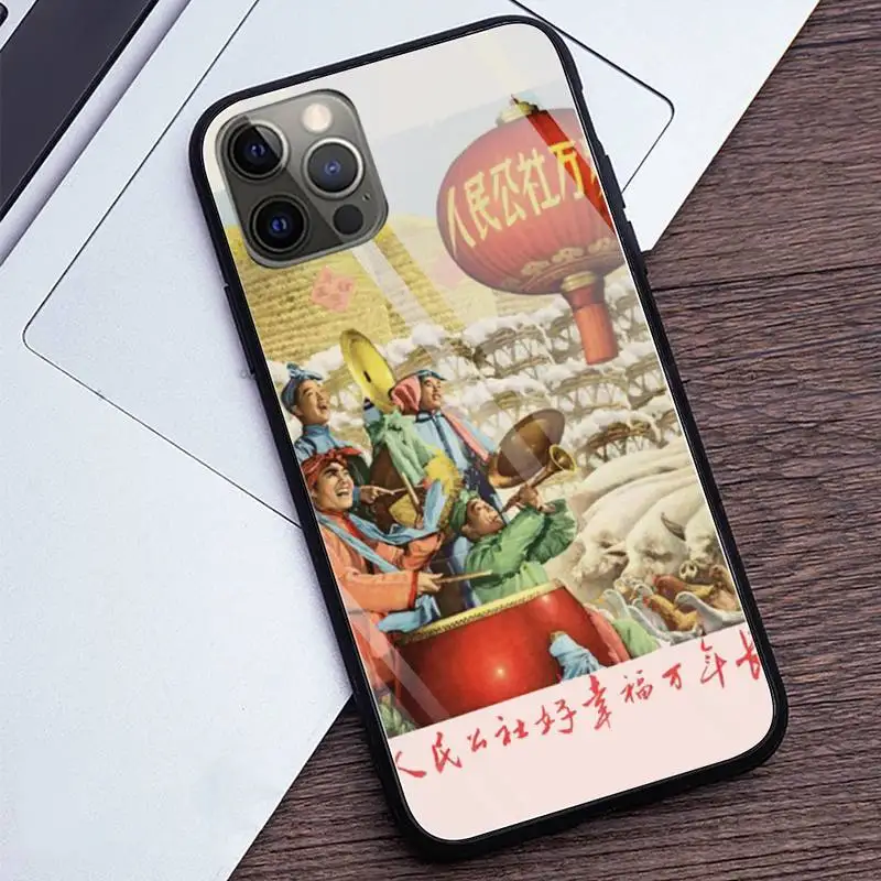 

Propaganda Poster Phone Cases Tempered Glass For iPhone 12 Pro Max Mini 11 Pro XR XS MAX 8 X 7 6S 6 Plus SE 2020 case
