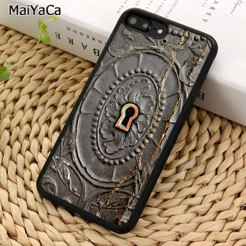 Винтажный чехол MaiYaCa в стиле стимпанк с замком для телефона iPhone 5 6 7 8 plus 11 12 Pro X XR XS
