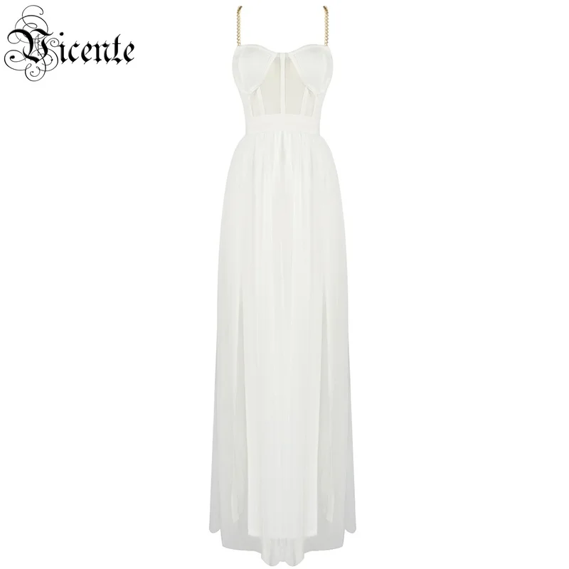 Женское Сетчатое платье макси на тонких бретельках вечернее праздничное