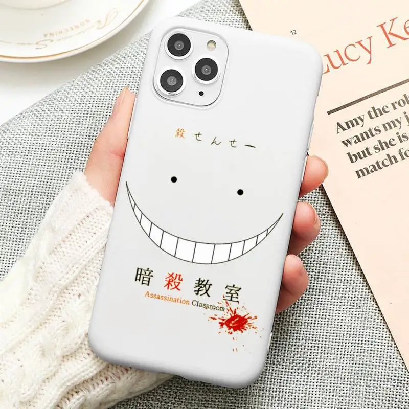 

Assassination Classroom Korosensei anime Phone Case Candy Color for iPhone 11 12 mini pro XS MAX 8 7 6 6S Plus X 5S SE 2020 XR
