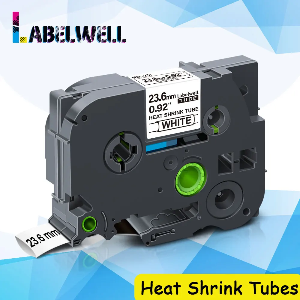 

Labelwell Hse-251, совместимые с термоусадочными трубками Brother Hse251 Hse 251 24 мм, черно-белые, для Brother P-Touch label maker