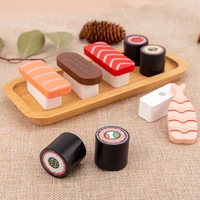 pretend play childrens wooden food toy simulation sushi kit food cooking pretend play children toys for kids educational toys