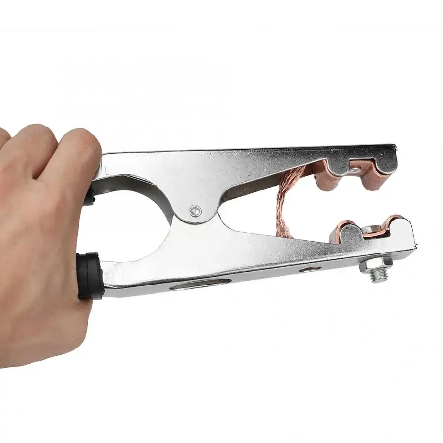 Никелированный латунный сварочный заземляющий кабельный зажим 800A для