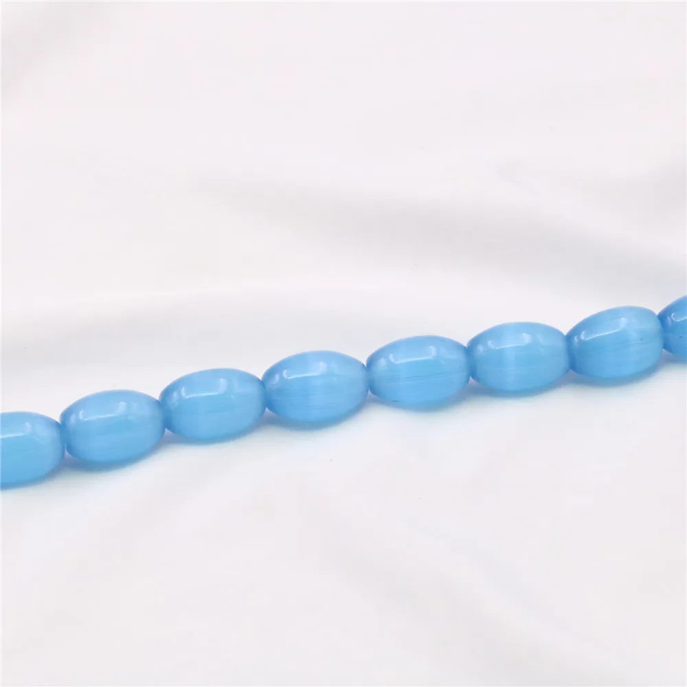 Высококачественные светло-голубые 8*12 мм рисовые мексиканские опаловые кошачьи