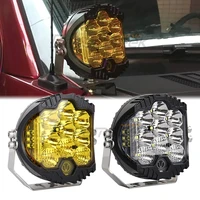 7 inch 90w led work light pods spot flood combo driving fog lamp off road 4wd car white yellow light round headlight 1 piece