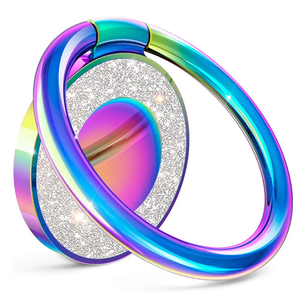 

Finger Phone Ring Holder For iphone 11 12 Samsung xiaomi redmi Bright crystal 360 Degree Universal metal Magnetic Holder Stand