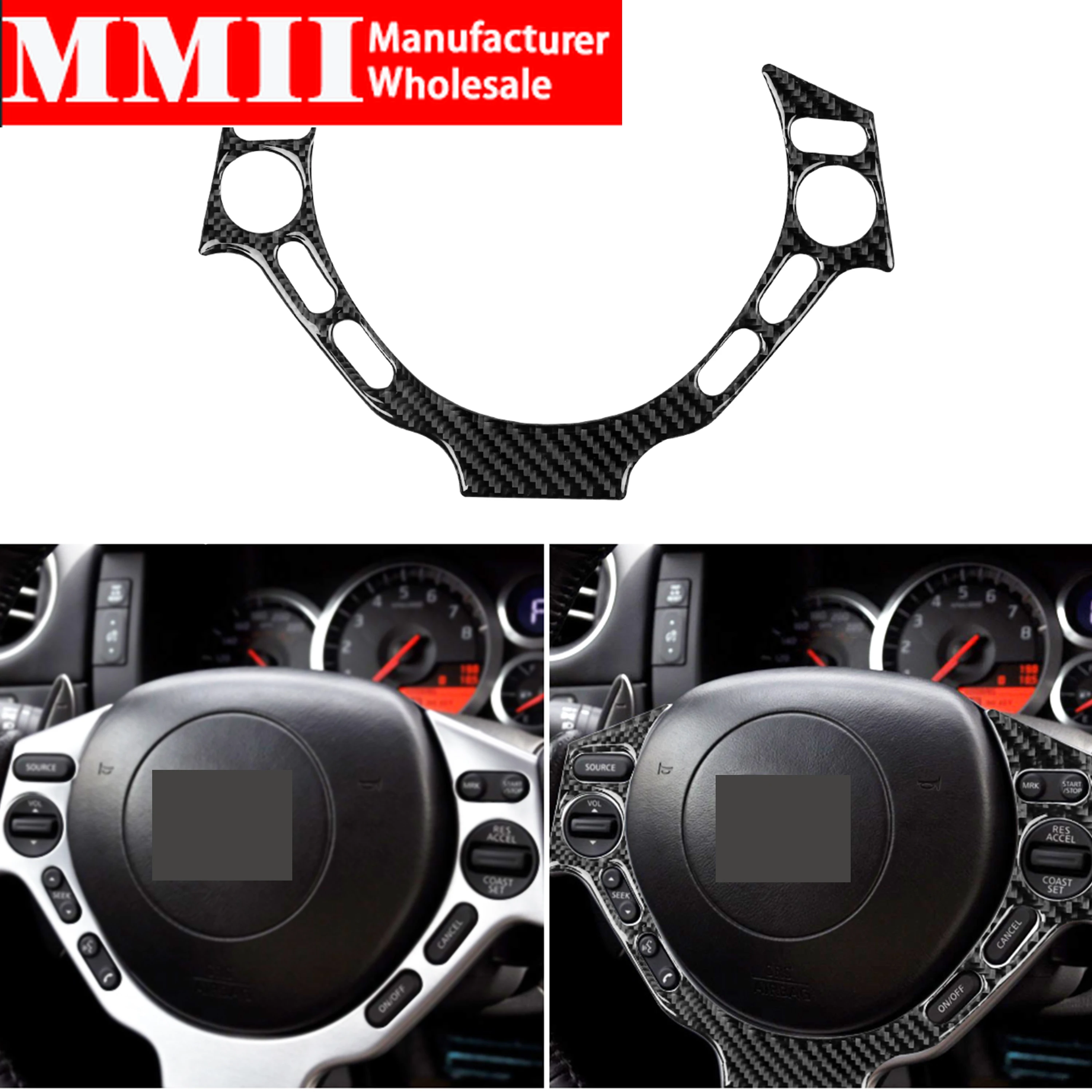 

Наклейка на руль для Nissan GTR R35 2008-2016 из углеродного волокна, кнопки-наклейки, переключатели, крышка рамы, отделка 3D, автомобильные аксессуары