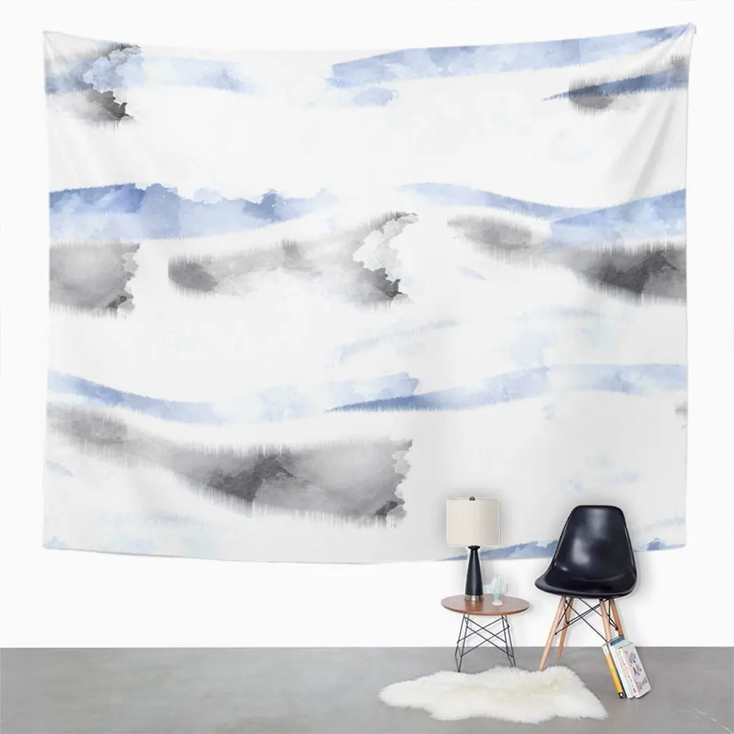 Синий джинсовый гобелен темно-синего цвета для украшения спальни комнаты