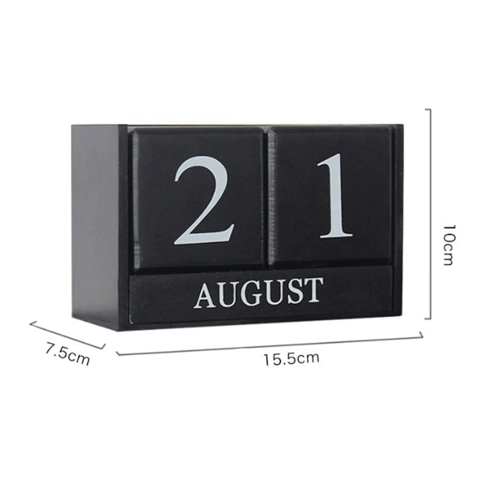 

Vintage Wooden Calendar Desktop Date Display Home Office Decoration