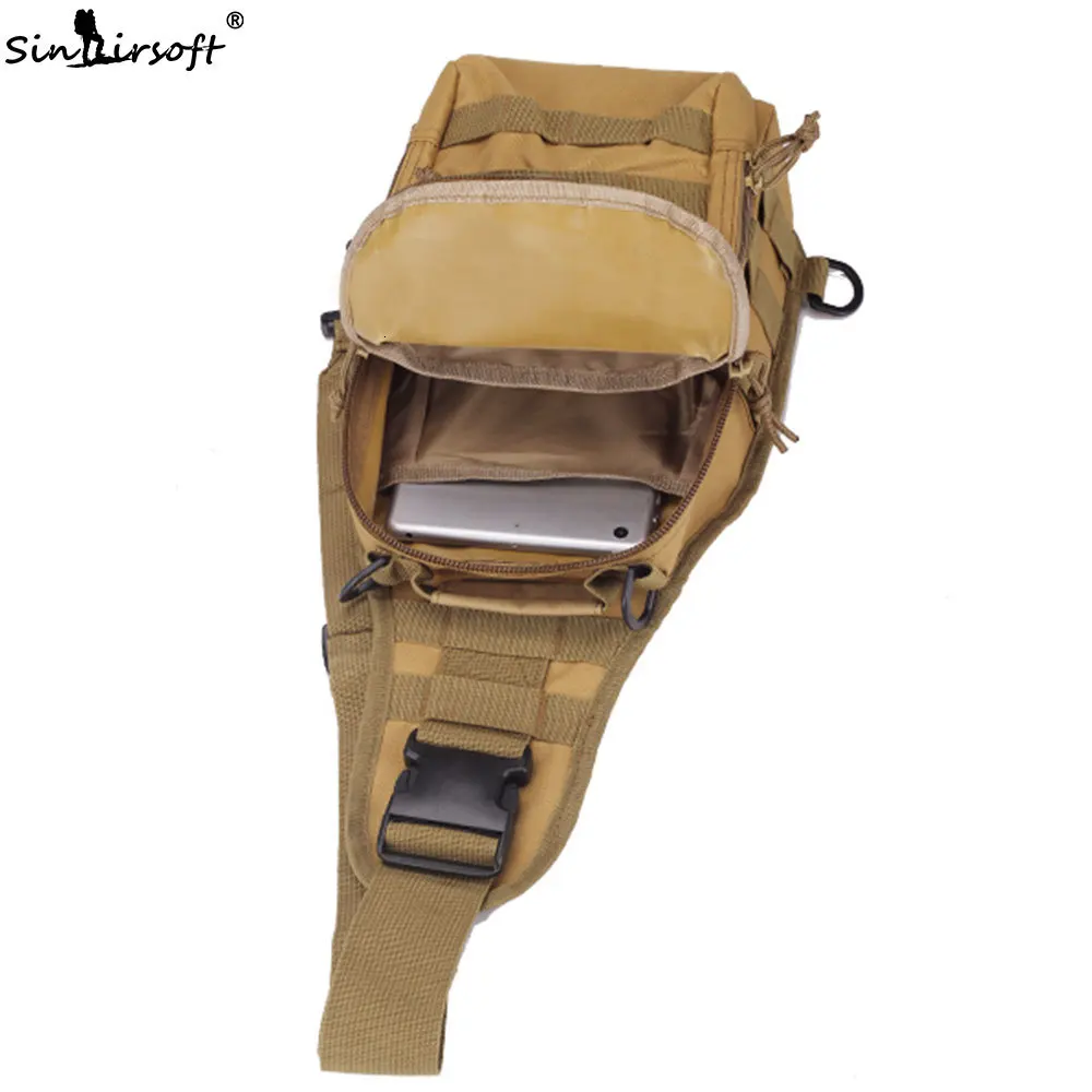 SINAIRSOFT Военная Тактическая нагрудная сумка Летающая Экипировка нейлоновая болотная нагрудная сумка через плечо слинг на одно плечо LY0014