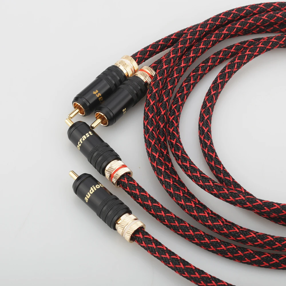 Высококачественный высокочастотный кабель из чистой меди с RCA на аудио 2RCA