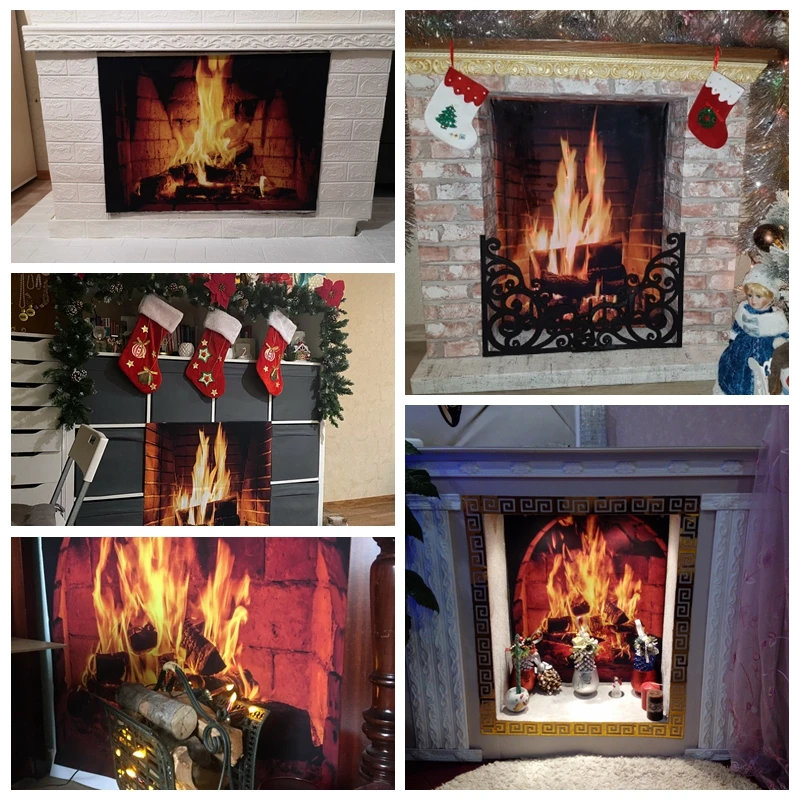 Фон для фотосъемки Yeele с изображением камина зимний Декор комнаты деревянный