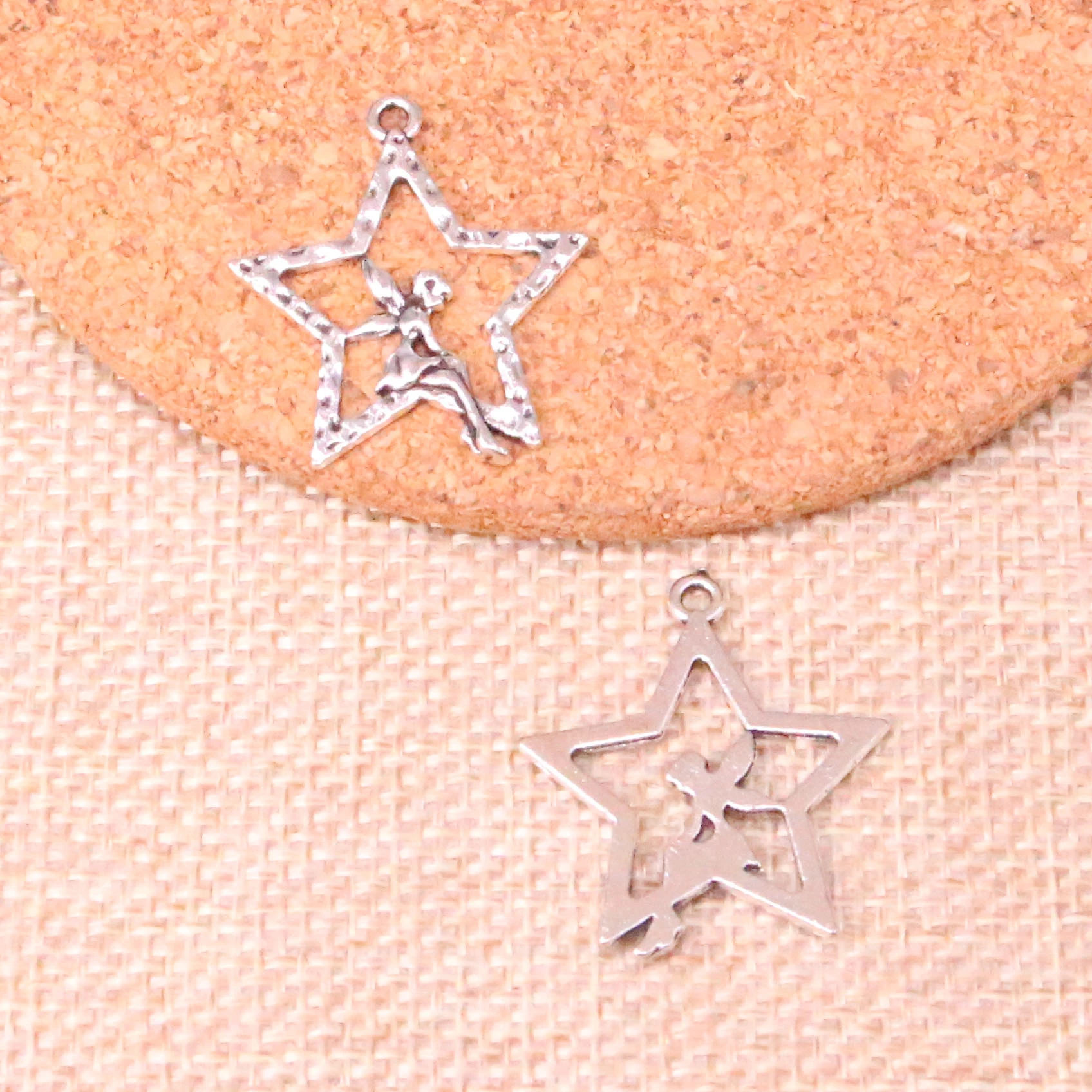 63 шт. подвески в виде ангелов и звезд подвеска из цинкового сплава для ожерелья