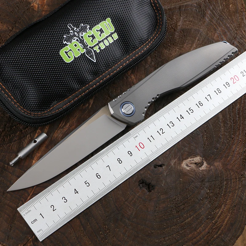 Green thorn Lee быстро открывающийся складной нож Лезвие M390 рукоятка из титанового
