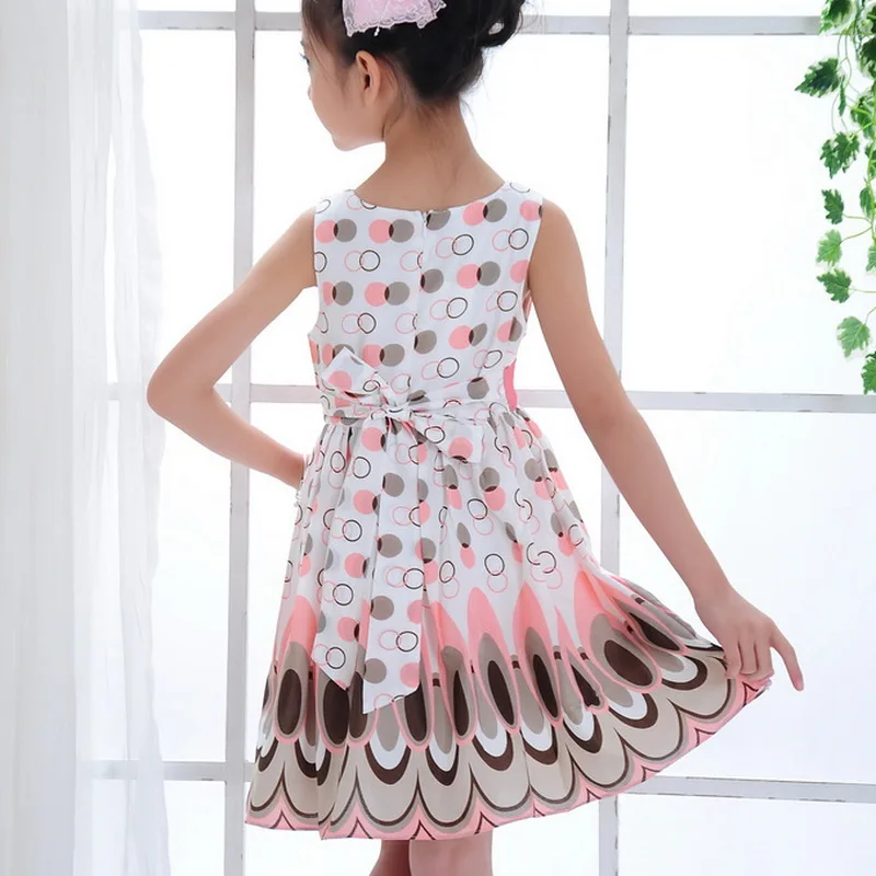 Детское летнее шифоновое платье в горошек без рукавов | Детская одежда и обувь