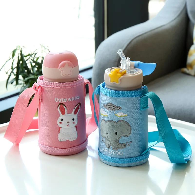 Мультяшный модный детский термос двойного назначения кружка бутылка для воды