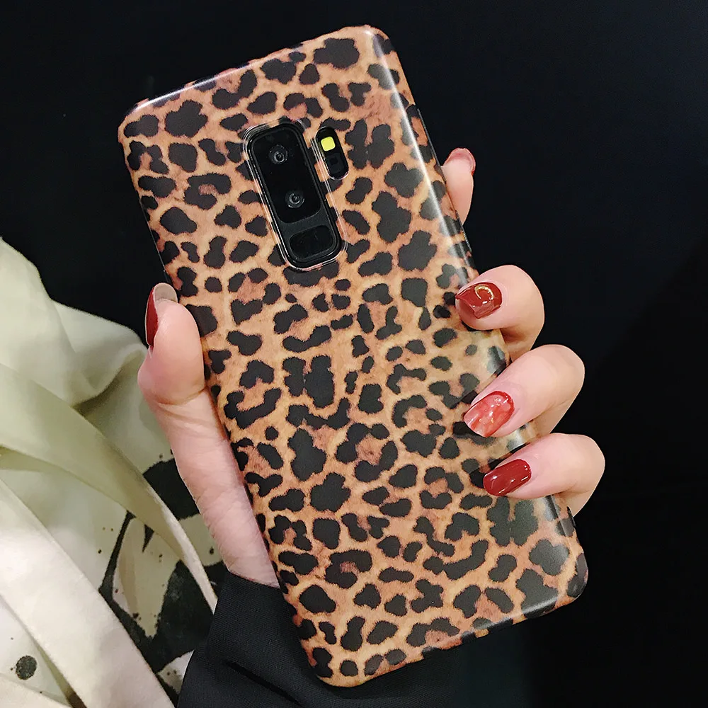 LAPOPNUT телефонные чехлы для samsung Galaxy S10 S9 S8 Plus Леопардовый принт тонкий противоударный гибкий матовый Силиконовый чехол