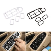 car styling abs carbon texture interior window lift control switch button panel frame cover trim for bmw 5 series e39 96 03