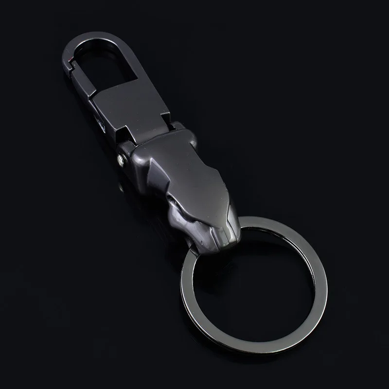 Автомобиль Стайлинг роскошный Леопардовый голова из натуральной кожи брелок для