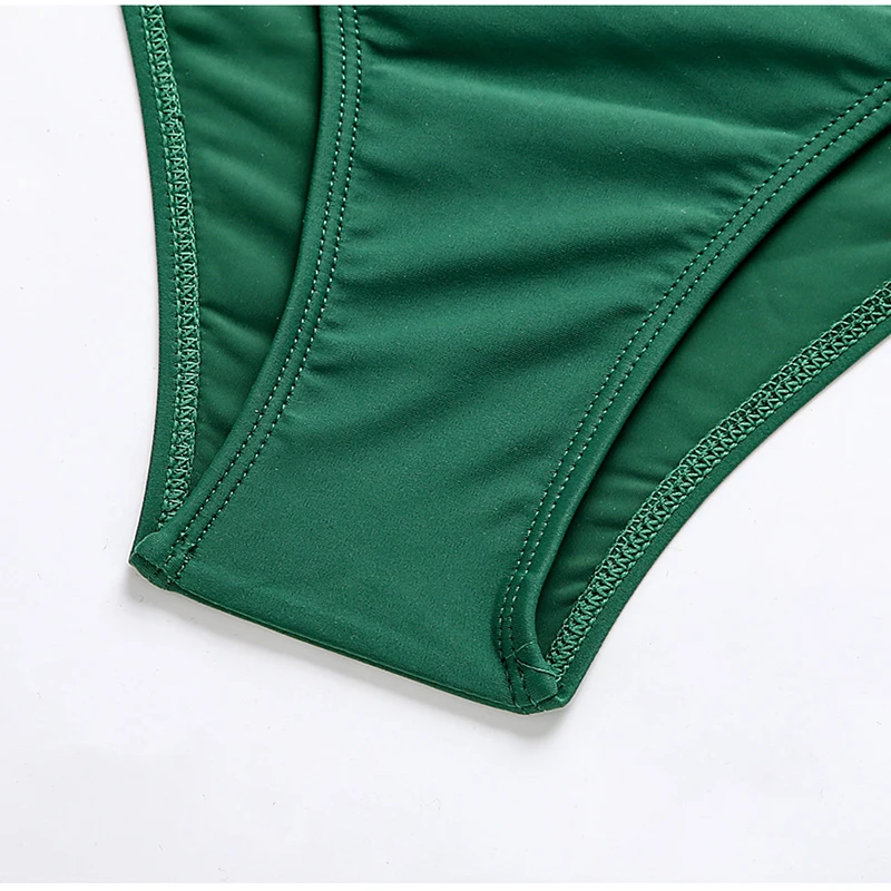 

High Waist Bikini Set 2021 African Swimwear Women's Swimsuits Sexy One Shoulder With Long Sleeve Bathing suit Bikinis Brazilian