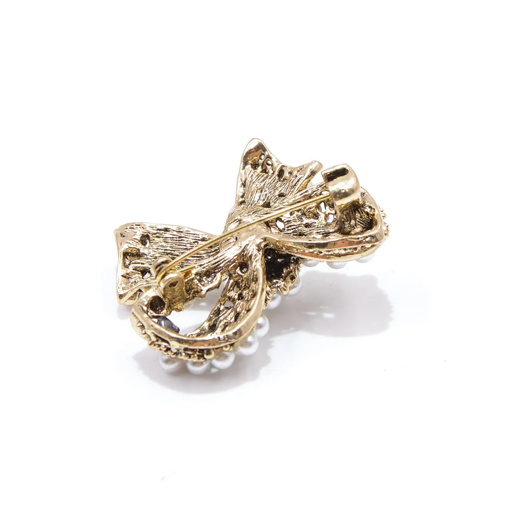 

Young Tulip New Arrival Vintage Pearl Bow Brooches for Women Elegant wedding Accessories Fashion Jewelry Brooch Pin Good Gift