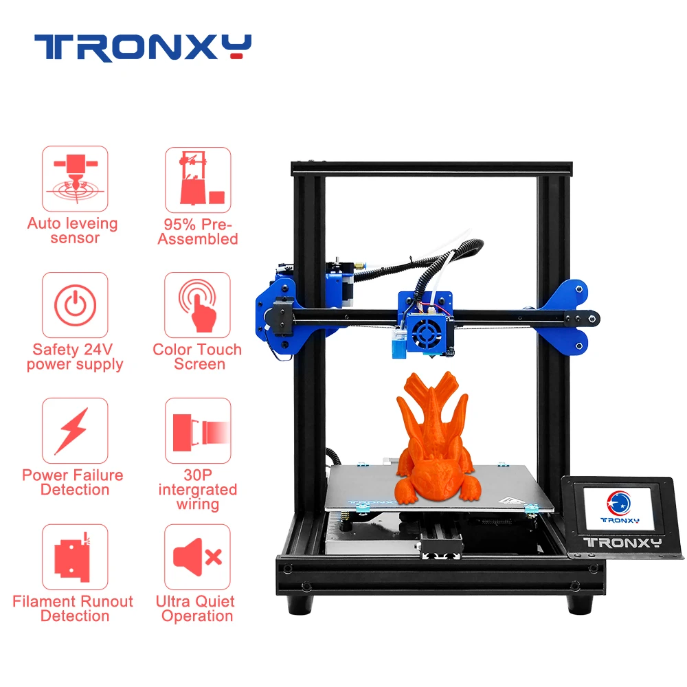 Обновленный 3D-принтер Tronxy XY-2 PRO наборы сделай сам 3 5 дюйма сенсорное