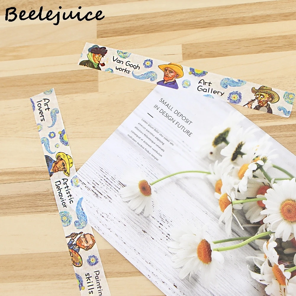 

24pcs Van gogh Artist Art Washi Set Adhesive Washi Tape DIY Decoration Diary Sticker Stationery Supply Office Accessories Gifts
