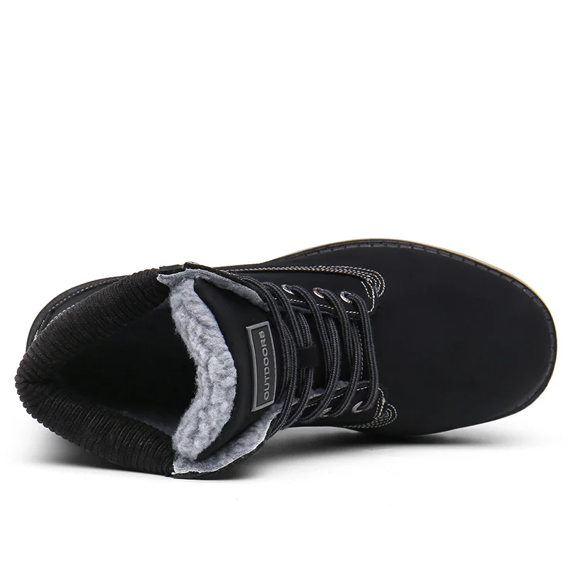 Men Snow Boots With Fur Winter Warm Outdoor Shoes Mens Sneakers Non-slip Rubber Ankle Boots Waterproof Botas De Hombre Warm Shoe