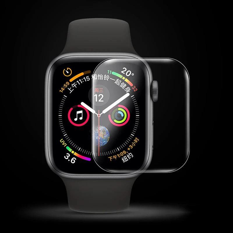 3D полное покрытие ПЭТ Защитная пленка для Apple iWatch серии 5 4 40 мм 44 мягкая часов 1 2 3 38