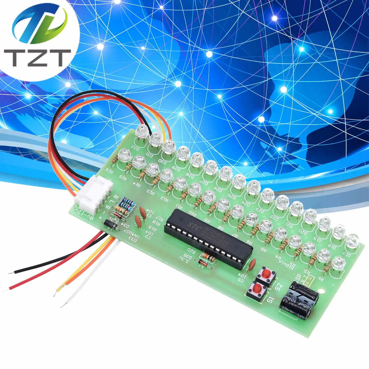 MCU Регулируемый Дисплей узор светодиодный VU измеритель уровня индикаторный