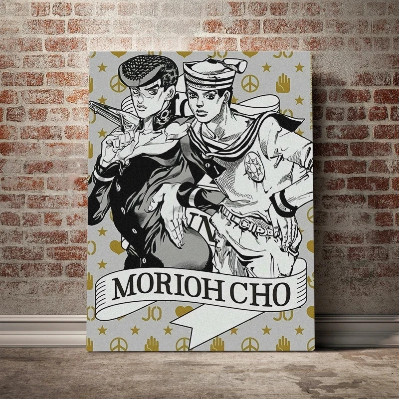 

Плакат на холсте аниме Jojo Morioh Cho Josuke, украшение для дома, настенное искусство, картина для гостиной, модульная, без рамки
