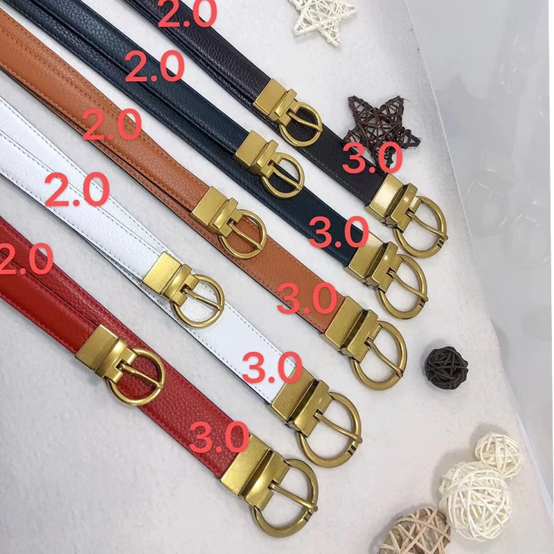 Латунная пряжка с иглами тонкий ремень из бычьей кожи лицевой головкой