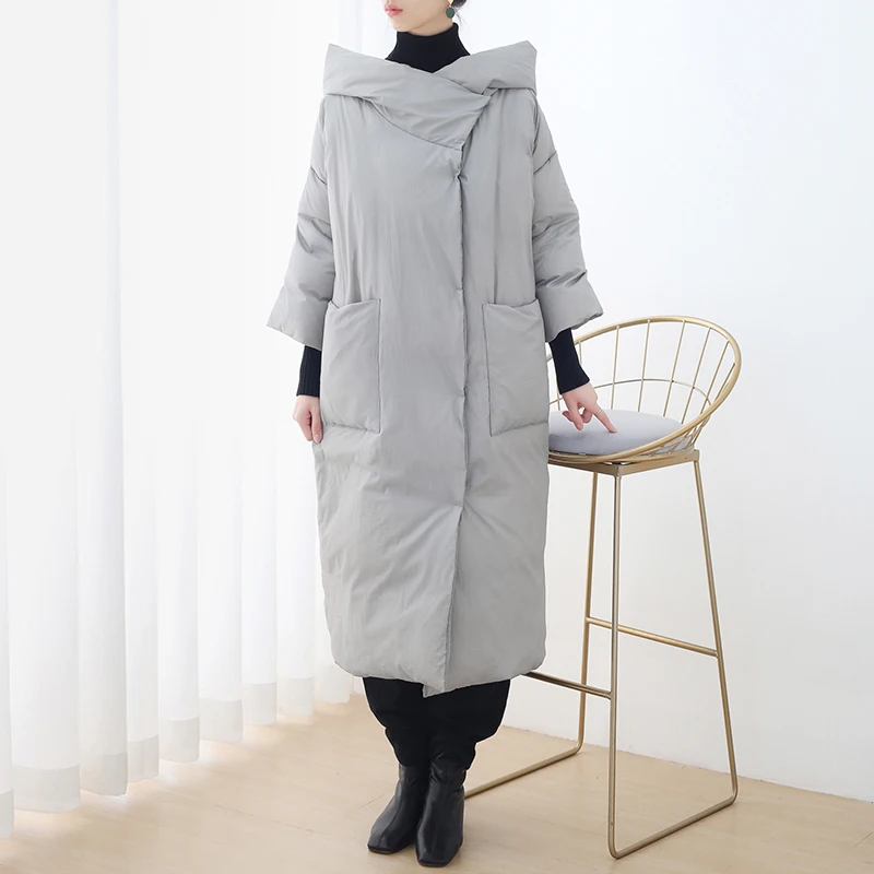 

Puffer Coat Female Winter Down Jacket 2022 Loose White Duck Oversized Long Clothing Femme Down Coat Warm Winterjas Abrigo Mujer