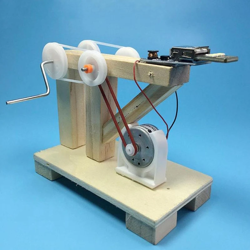 Diy сборные игрушки генератор Динамо Модель Дерево изобретение наука физические